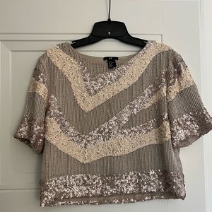 H&M sequin crop top